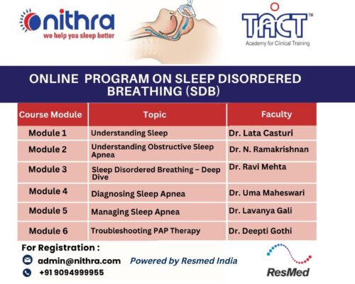 Online Program on Sleep Disordered Breathing (SDB)